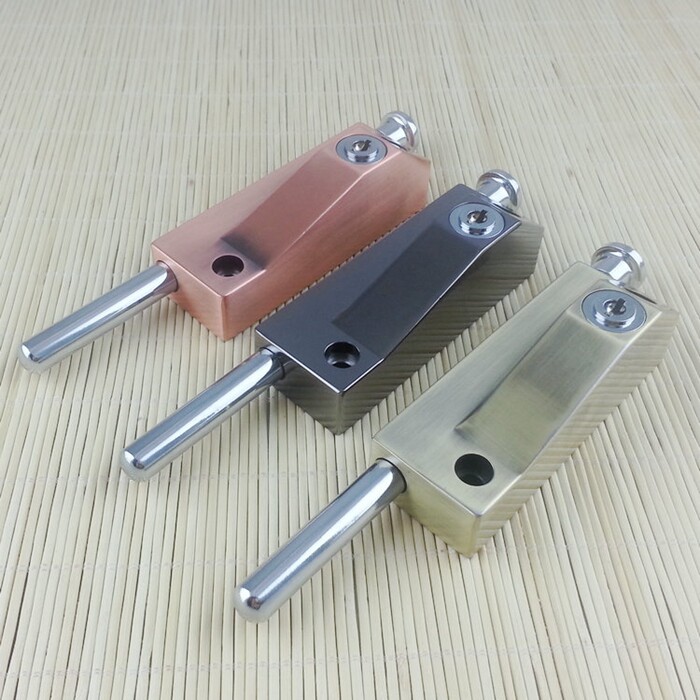 插销古铜颜色阳台玻璃门弹簧自动飞机门窗中间特殊用锁