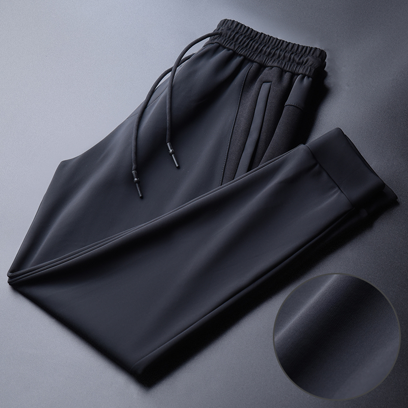 运动裤男春秋弹力速干裤束脚卫裤男士休闲裤高端丝滑裤子夏季薄款