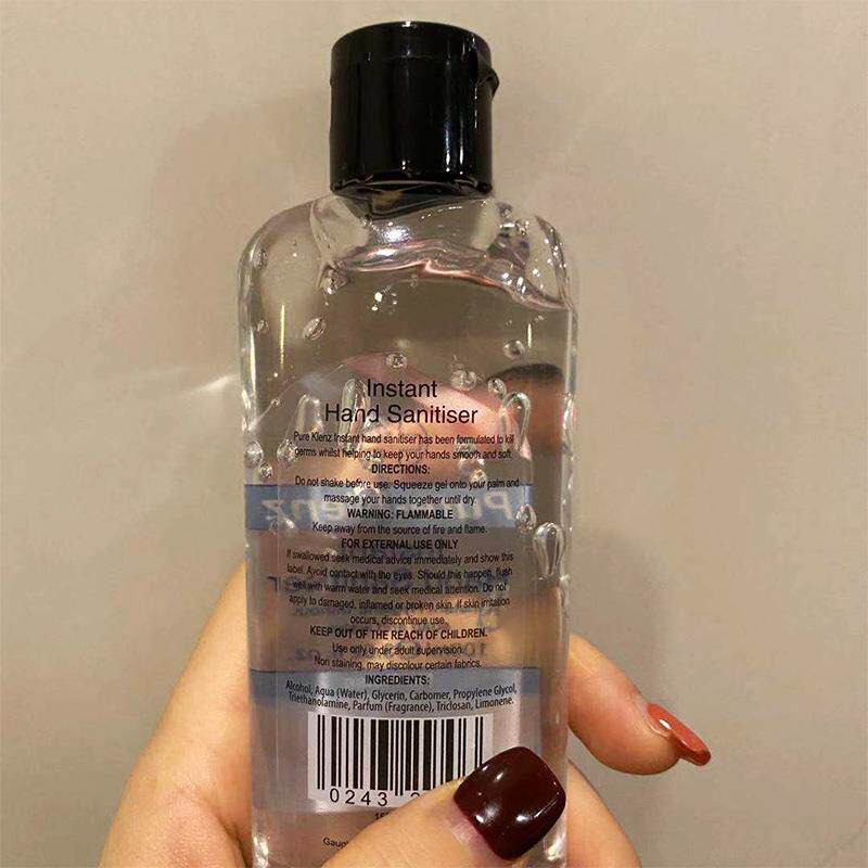 进口英国pure-klenz消毒免洗洗手液75%酒精100ml小瓶装随身携带