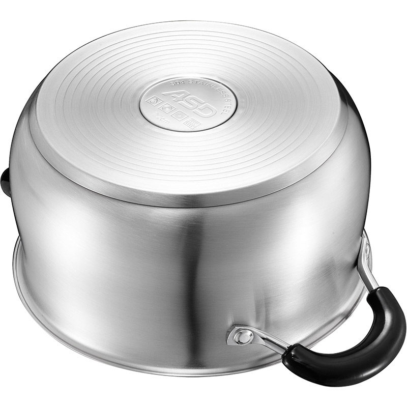 爱仕达304不锈钢汤锅加厚复底煲汤炖锅20/22/24cm双耳锅家用锅具