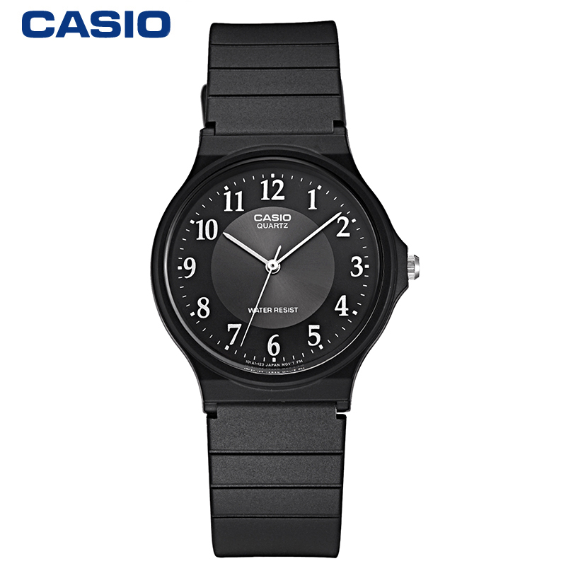 CASIO卡西欧mq-24简约小黑表石英表网红表学生手表男女表乔妹同款