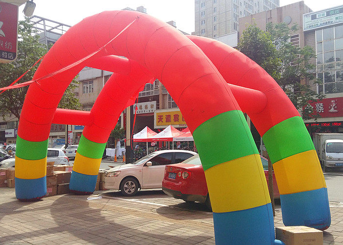 拱门双联充气8米10米12米开业双连彩虹门气拱门