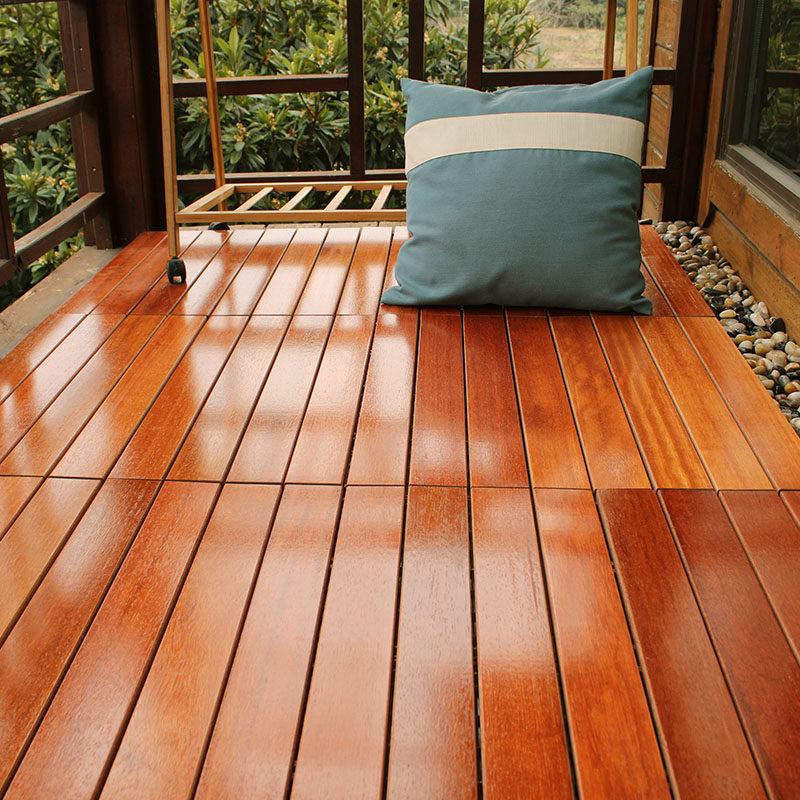 菠萝格阳台木地板自铺diy拼接户外防腐木幼儿园地板露台庭院防水