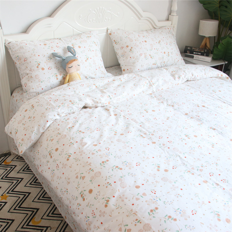 田园风小碎花小清新床上上三四件件套全棉纯棉床单