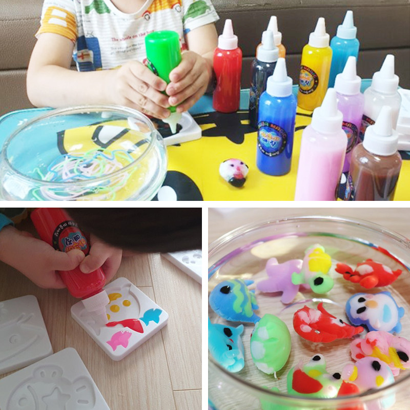 韩国神奇水宝宝魔幻海洋鱼类动物手工手工制制作过家家玩具