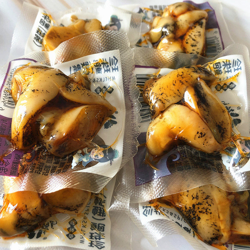 海鲜零食香辣珍珠鲍假鲍鱼蛾螺大连特产开袋即食小吃美食200g包邮