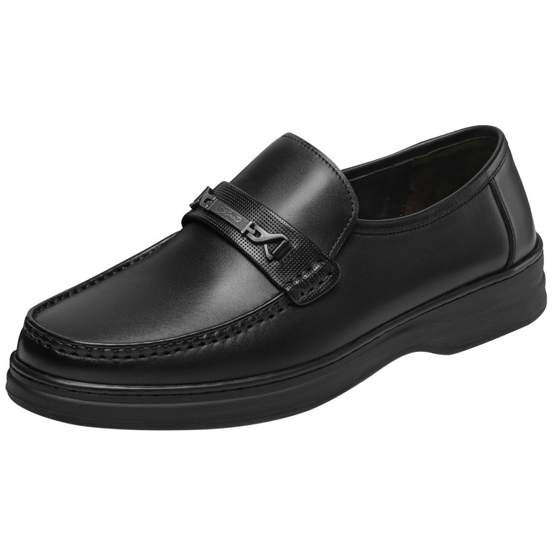 宾度男鞋男士商务休闲皮鞋真皮秋季新款一脚乐福鞋豆豆鞋