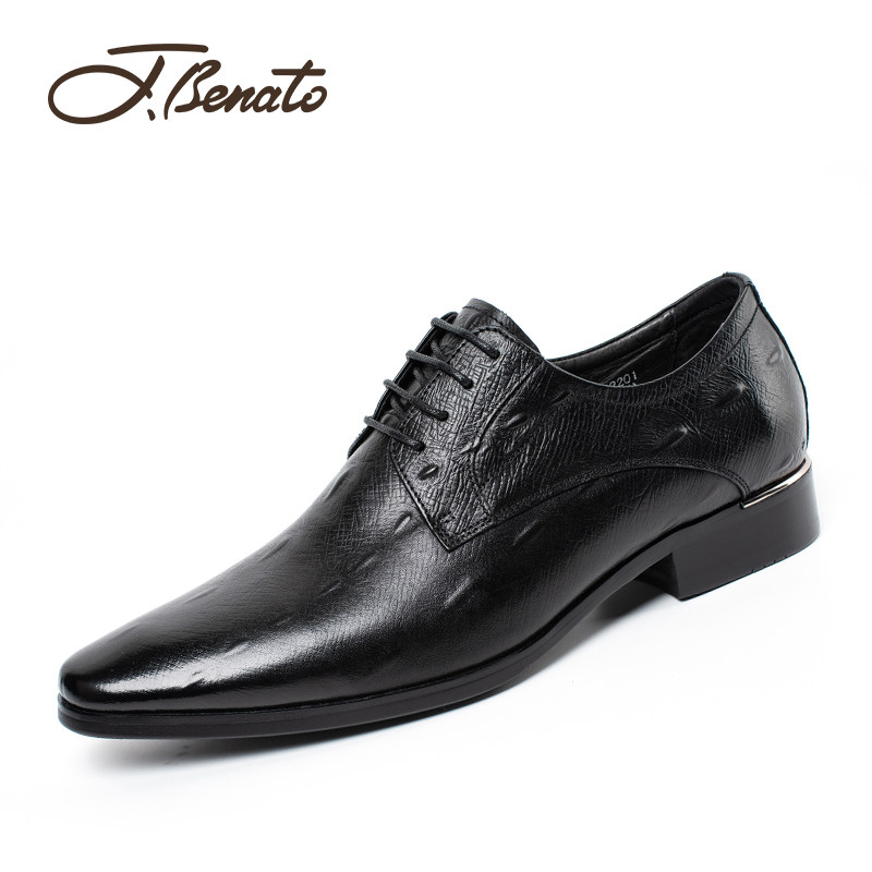 宾度男鞋春夏季新款男士商务皮鞋男英伦时尚真皮正装德比鞋子