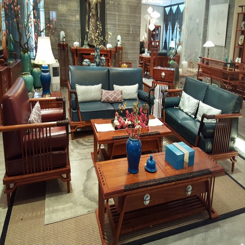 柏森乌金木语ld胡桃实木水墨丹青传承大观天玺实木沙发