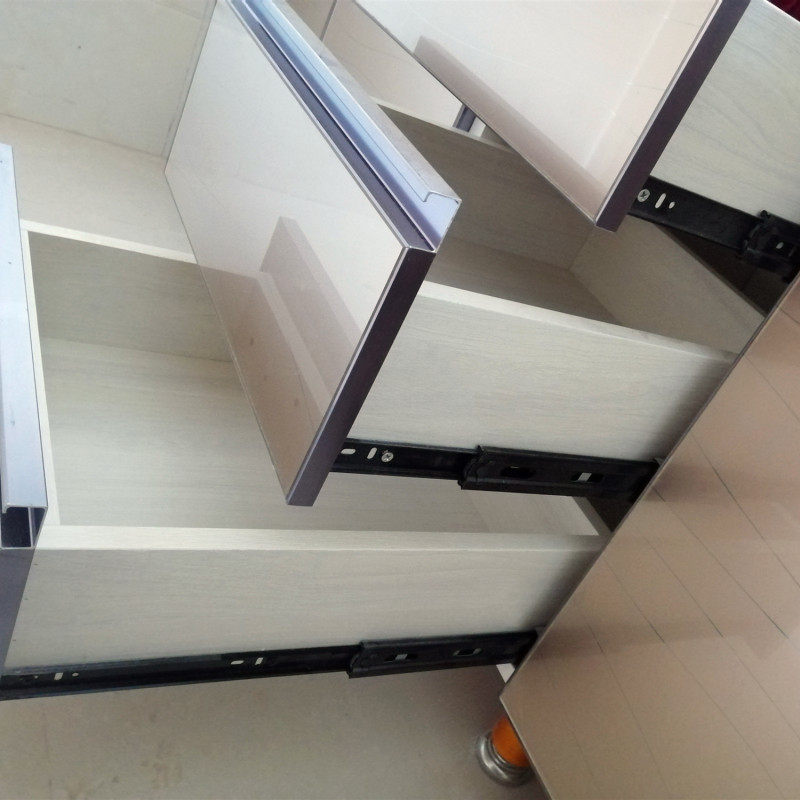 抽屉西门子轴承静音滑道三节滚轴导轨加厚加宽导轨