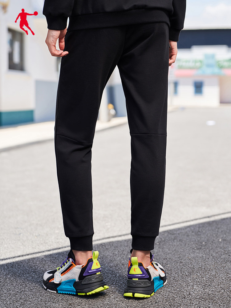 乔丹运动裤男2021秋冬款针织裤宽松休闲束脚卫裤官方旗舰运动长裤