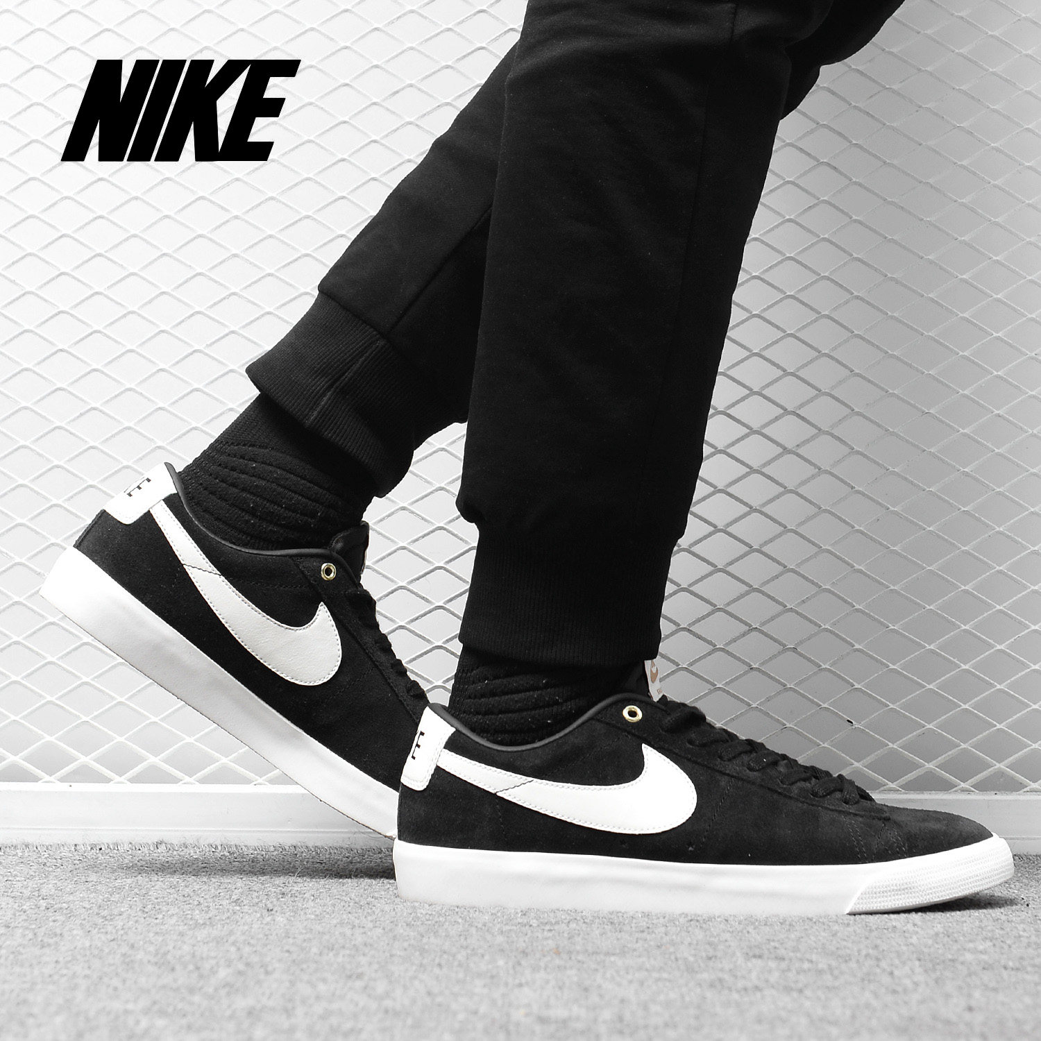 gt开拓者男子休闲滑板鞋 704939 zoom low nike blazer 耐克正品 - 痕