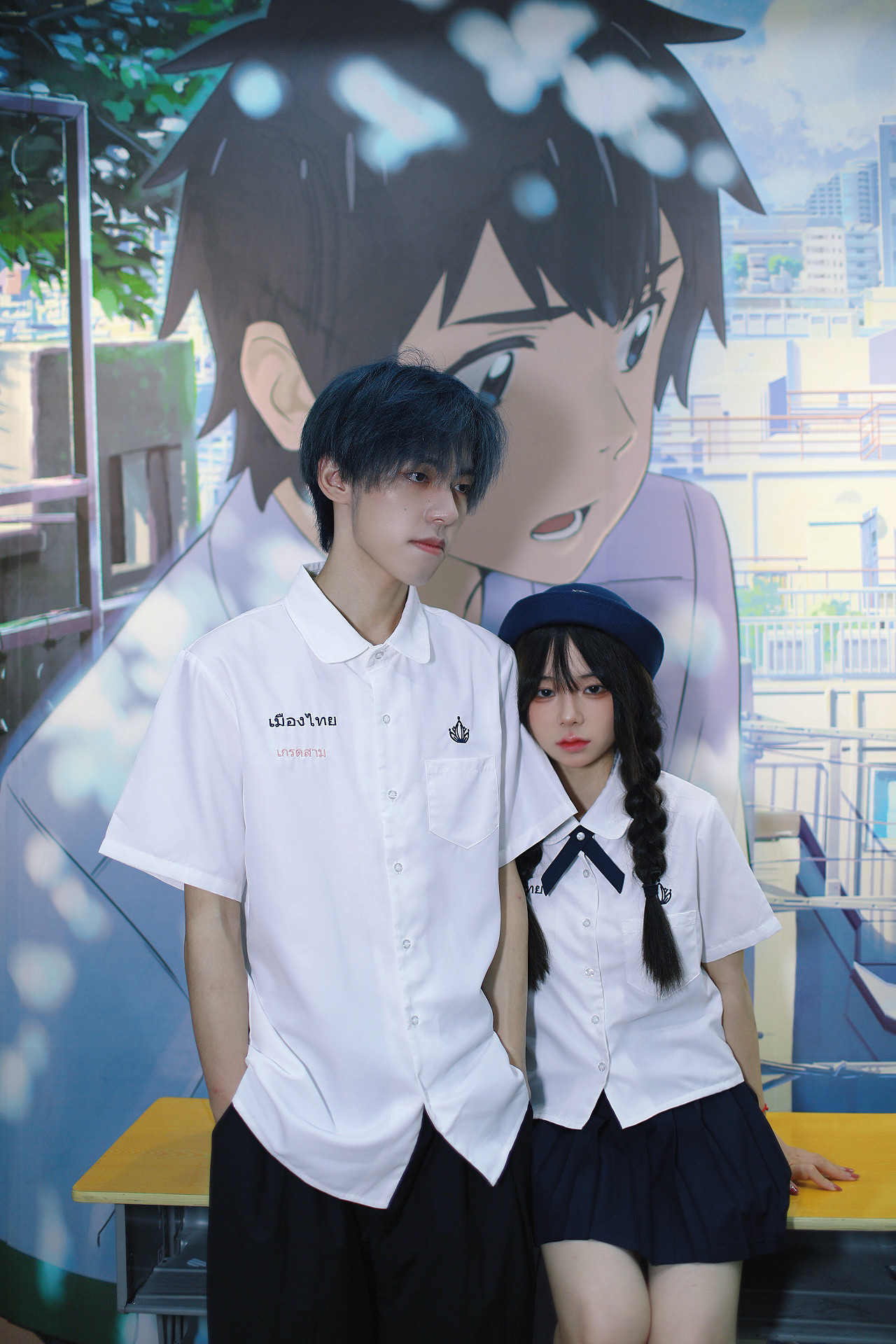 北原渡舟原创设计情侣泰式衬衫七夕限定衬衫