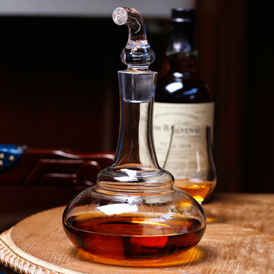 英国进口格兰凯恩水晶威士忌酒樽壶式蒸馏器醒酒器欧式分酒壶家用