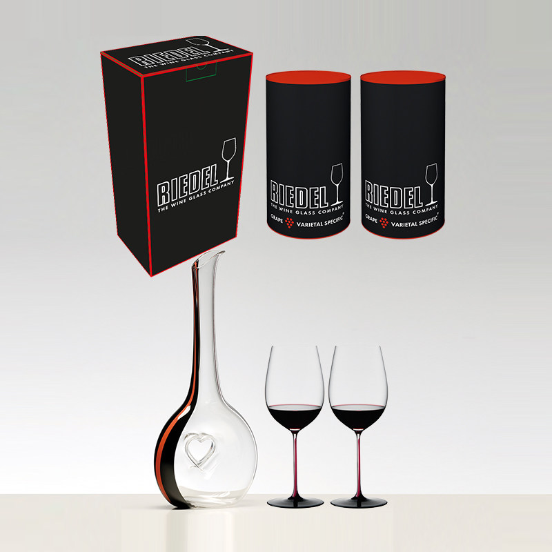 奥地利进口riedel手工领结波尔多红酒酒杯红色祝福葡萄酒