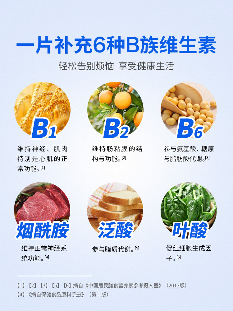 禾博士b族维生素多种复合维生素b族b1 b2 b6 正品保健品vb搭c片vc-mc