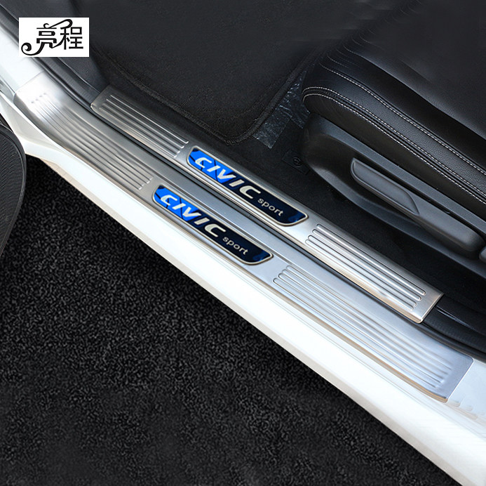 思域门槛适用于本田1621款十代改装不锈钢迎宾踏板车身