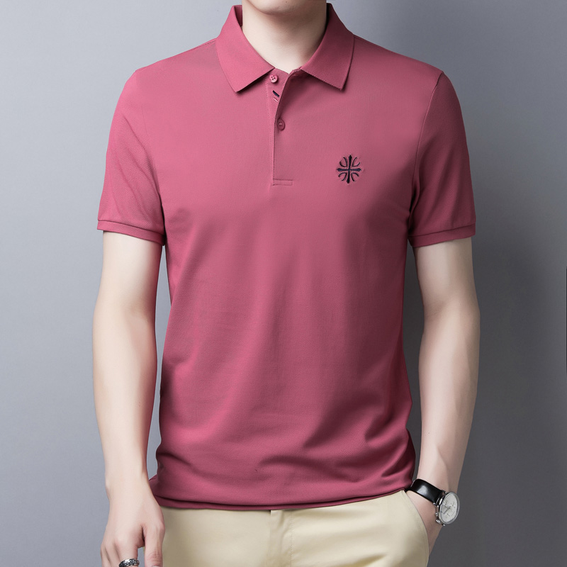 香港夏季男士短袖T恤保罗POLO衫纯棉中年爸爸装商务休闲百搭高端