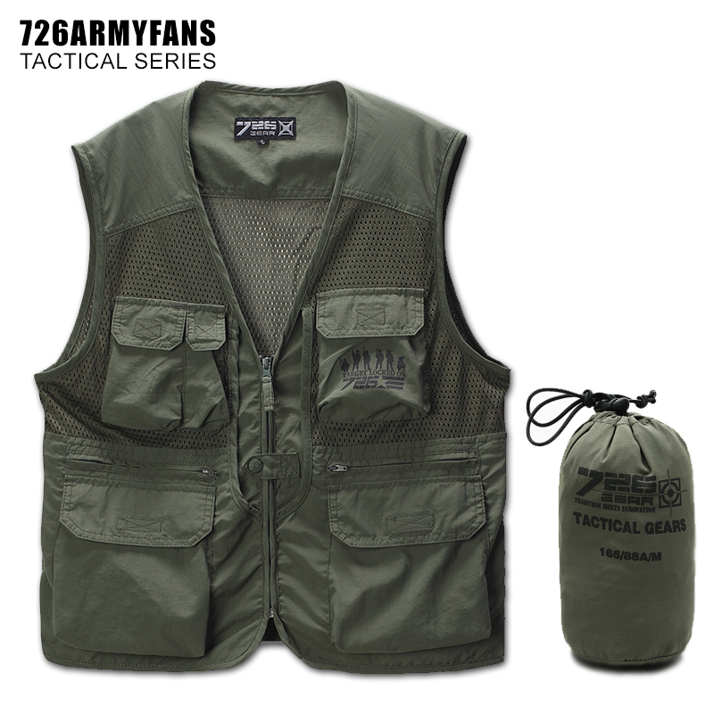 夏季2021年多口袋速干马甲男士户外休闲摄影钓鱼轻便薄背心同款