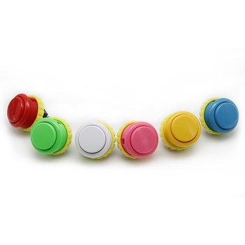 QANBA/Boxing Fighter arcade accessories 24/30mm card button switch LED glare arcade rocker button three and clear water luminous button luminous transparent
