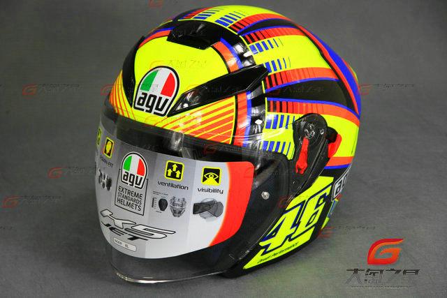 大淘之星agv摩托车头盔k5jet日月花双镜片半盔摩托车头盔