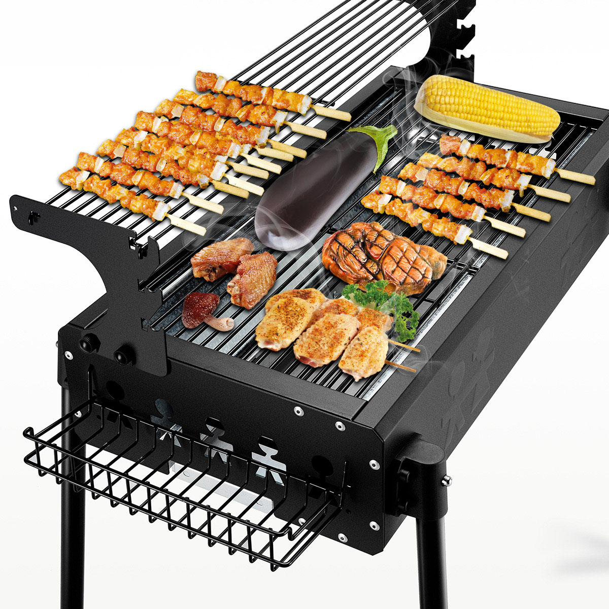 迈徒烧烤炉家用手提便携折叠加厚木炭5人以上烤羊肉串烧烤架大号