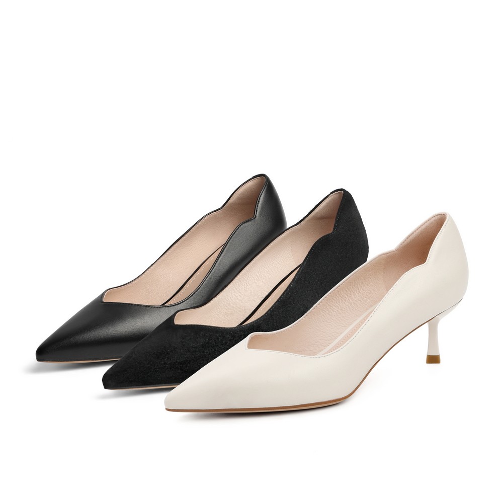 百丽浅口单鞋女2022新款女鞋商场同款通勤优雅高跟鞋细跟3x501aq2