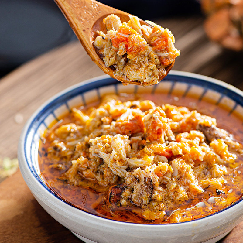 蟹黄蟹粉蟹肉蟹膏黄油大闸蟹即食拌饭拌面过节酱类调料