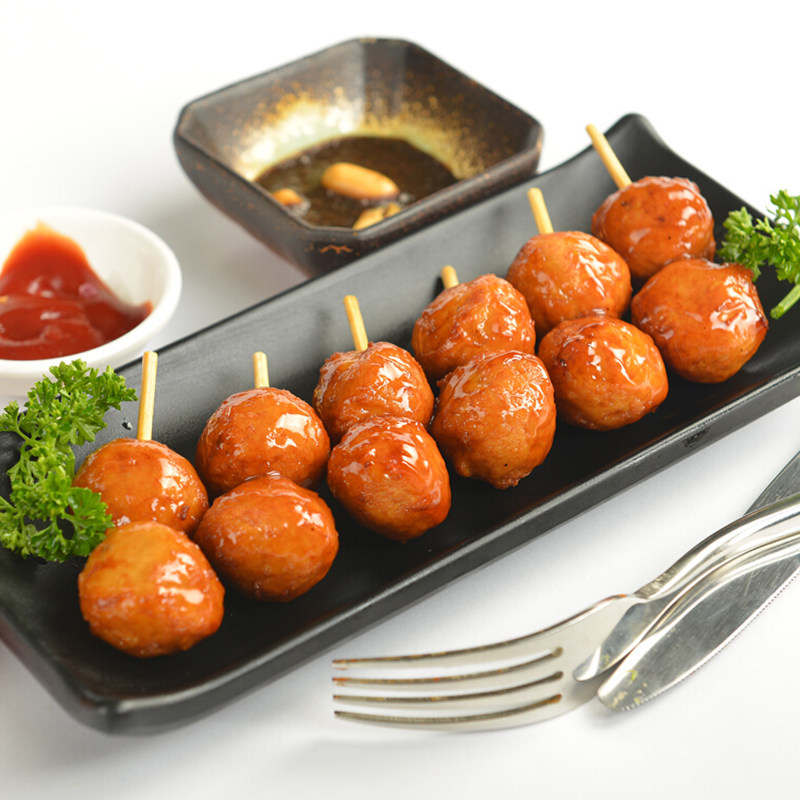 大成照烧脆骨丸子800g10串鸡肉丸日式鸡肉串烧鸡肉丸