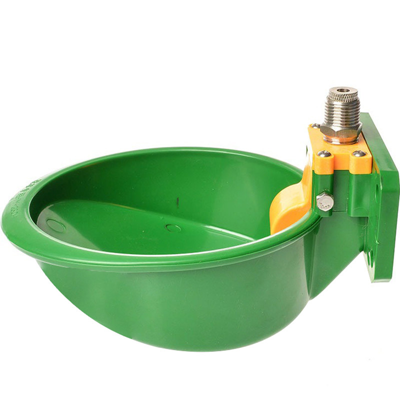 饮水碗铜阀头工程塑料羊用自动喝水碗抗摔碰养殖畜牧