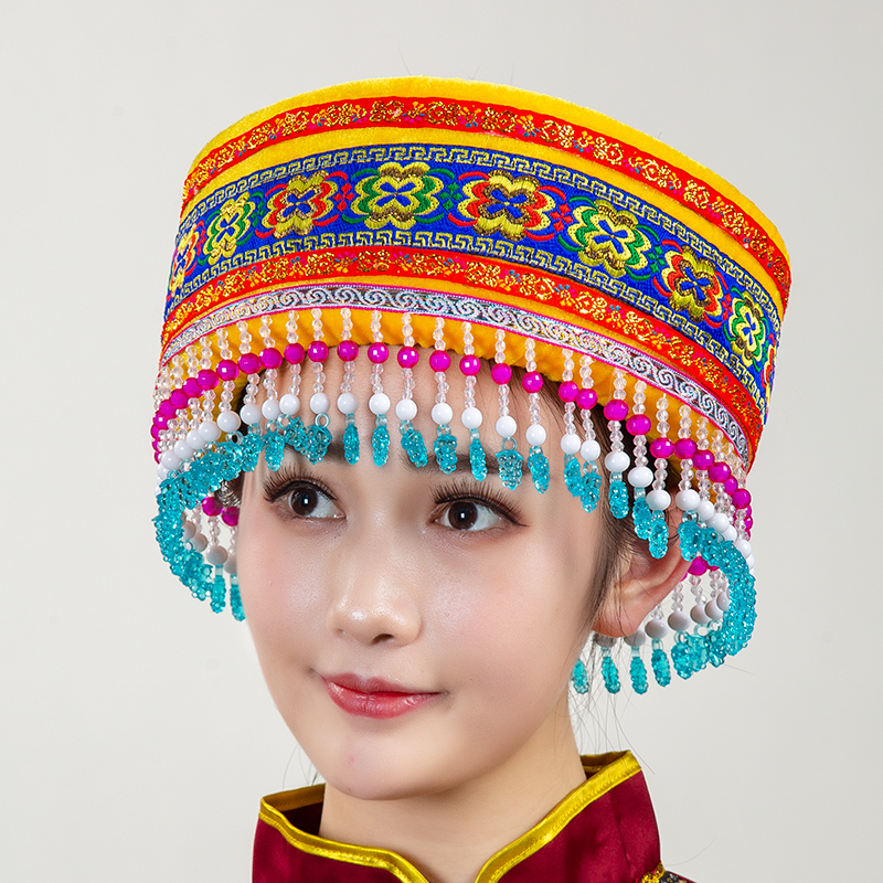 新款云南贵州苗族少数民族头饰湘西土家族壮族表演民族服装