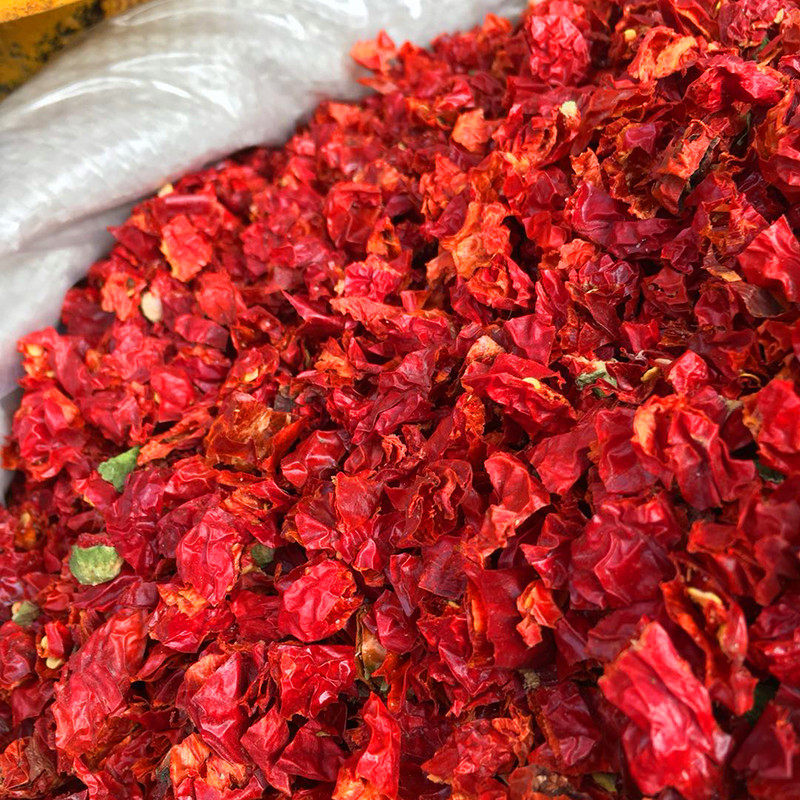 特香微辣邹皮干辣椒段500g代加工线椒节干辣椒节散装辣椒段