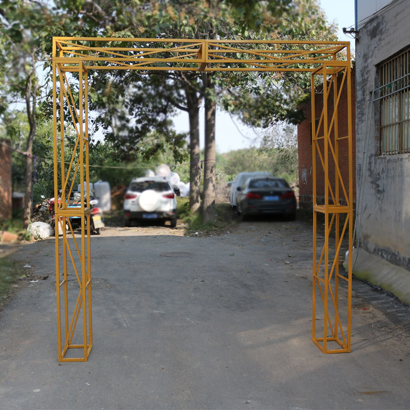 定制架子新款金色婚庆桁架方形拱门背景装饰拱门