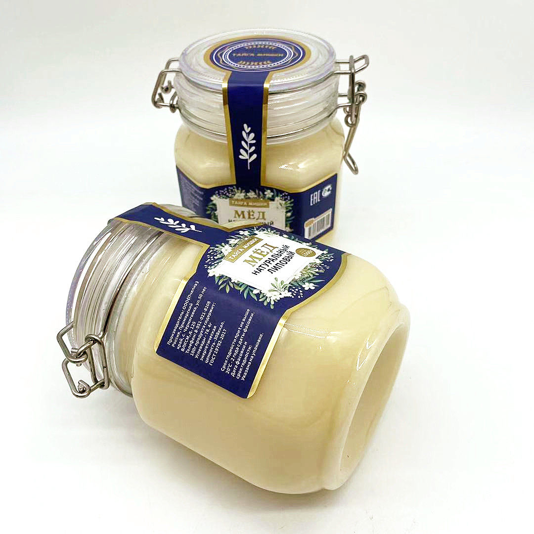 俄罗斯进口泰加米什基牌椴树蜂蜜营养健康食品1000克包邮