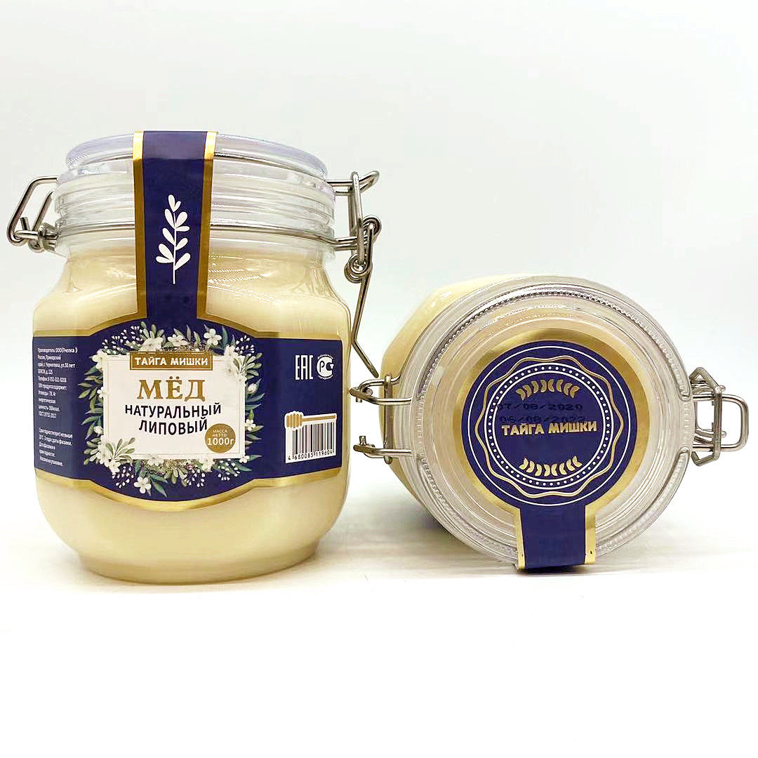 俄罗斯进口泰加米什基牌椴树蜂蜜营养健康食品1000克包邮