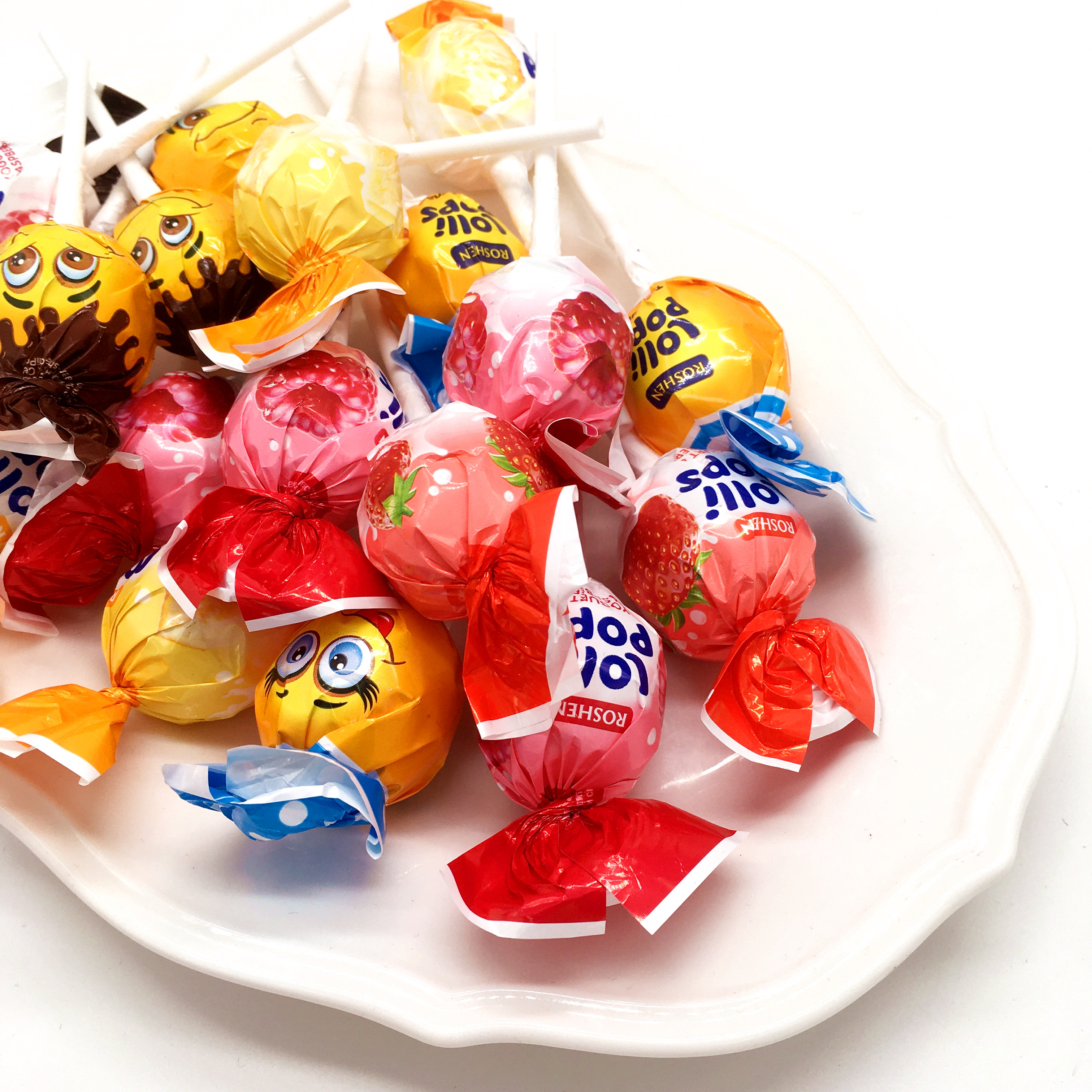 乌克兰原装进口糖果水果果奶双色棒棒糖俄罗斯零食休闲食品传统糖果