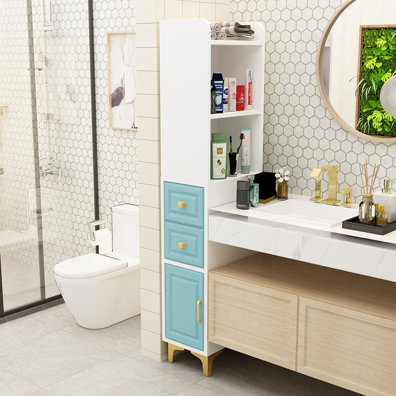 定制轻奢卫生间收纳落地浴室马桶边柜侧柜储物柜浴室边柜