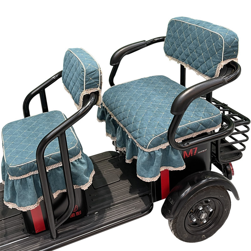 电动三轮车坐垫休闲代步车罩套拆洗爱玛雅迪大安电动车坐垫