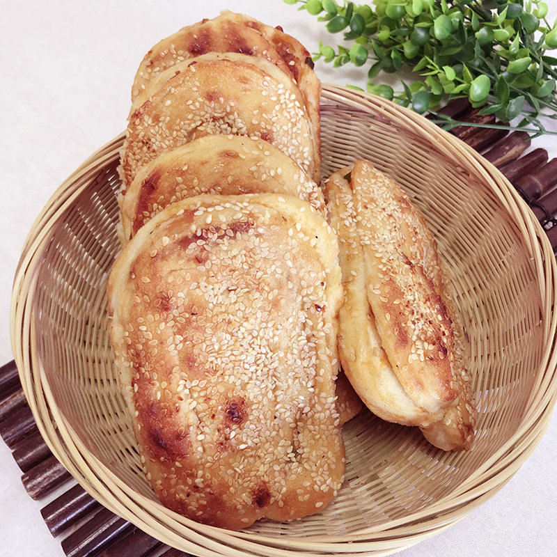 湖北天门土特产手工烘焙邱记锅盔仙桃传统芝麻特色干货及养生干料