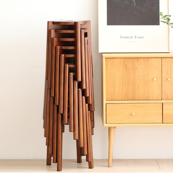 Solid wood stool can stack the living room Chinese -style food stool dining chair home stool simple makeup stool round stool dwarf bench Solid wood stool can stack the living room Chinese -style food stool dining chair home stool simple makeup stool round stool dwarf bench