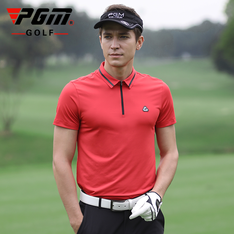 pgm高尔夫服装男士夏季短袖t恤透气速干golf运动男装上衣衣服