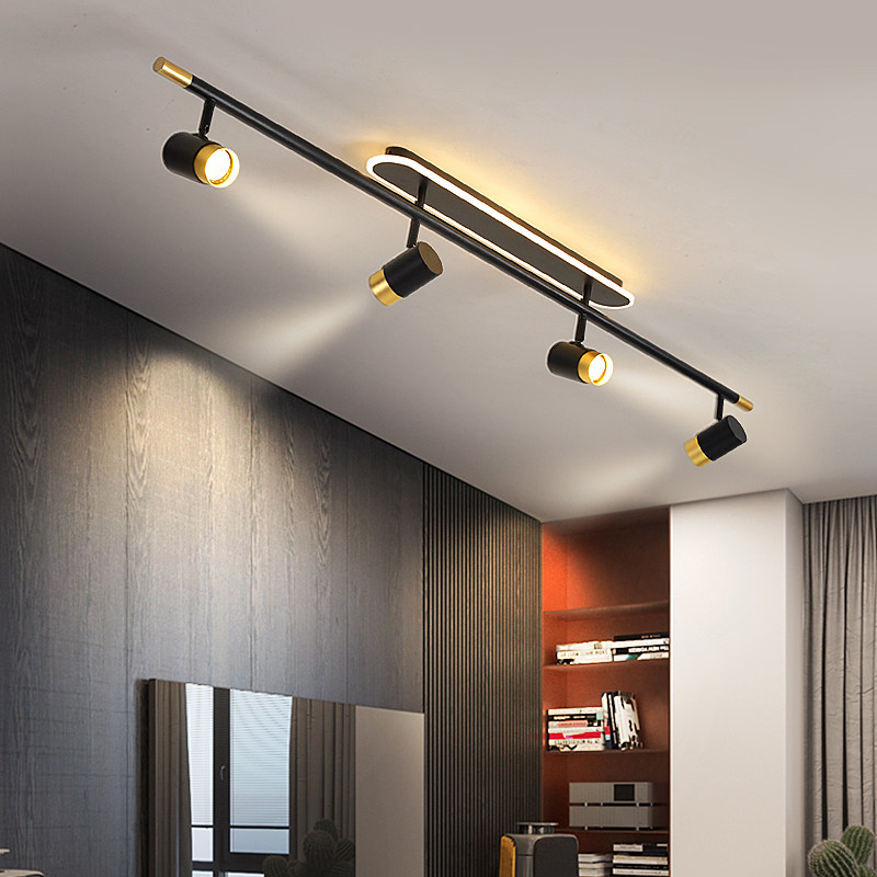 轨道射灯led衣帽间吸顶灯家用明装客厅无主照明射灯