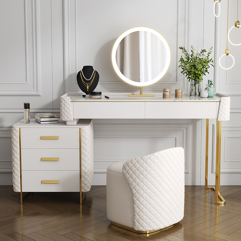 奥尔凡高档梳妆台小型卧室现代简约轻奢网红ins2021梳妆台