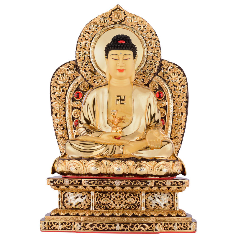 佛像佛祖如来佛台湾盛凡释迦摩尼如来摆件纯铜摆件