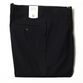 Pingguo ລະດັບສູງລະດູໃບໄມ້ປົ່ງແລະລະດູຫນາວ Apple Suit Pants Men's Loose Wool Single Pleat Casual Waist High Middle-aged and Elderly Iron-free Suit Pants