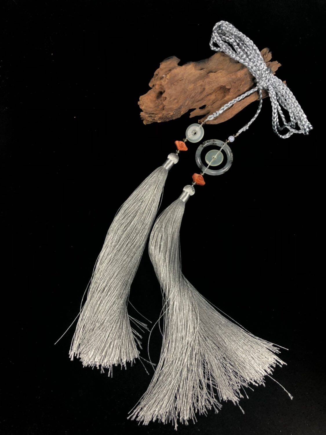 古风绳汉压裙流苏玉腰腰间腰带配饰宫绦直缀其它首饰