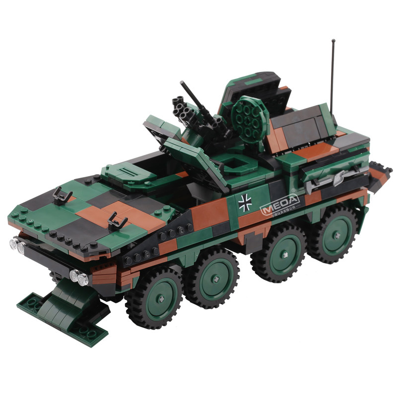 星堡积木拳击手装甲车拼装军事德军拳师步兵战车男孩塑料积木