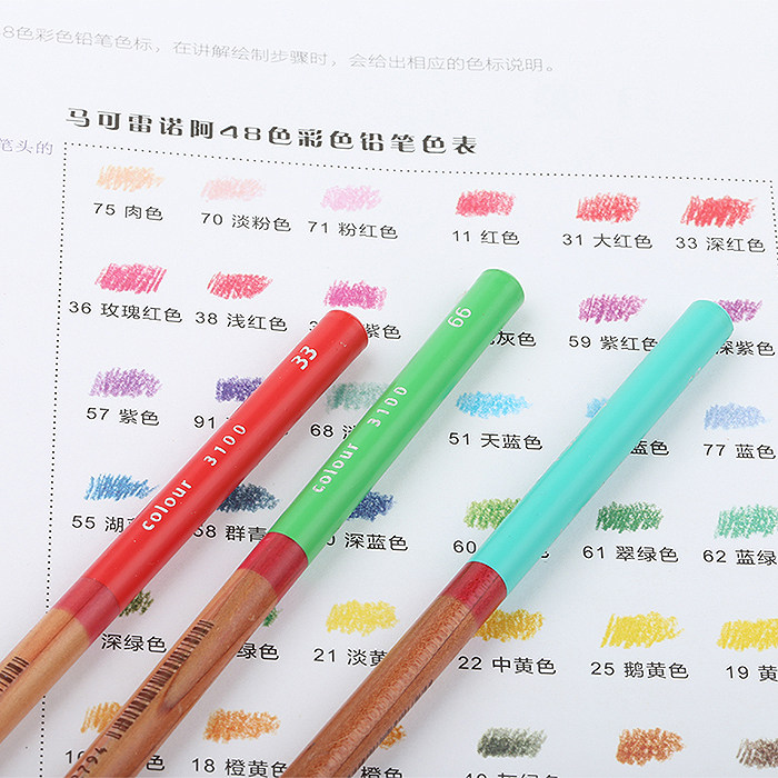 铁盒铅笔彩色绘画油性72色马可雷3100-24彩铅专业彩铅