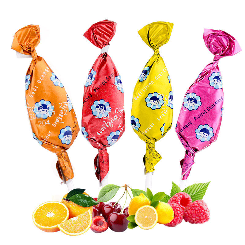 包邮法国原装进口安德鲁倍乐乐果水果棒棒糖157g12支传统糖果