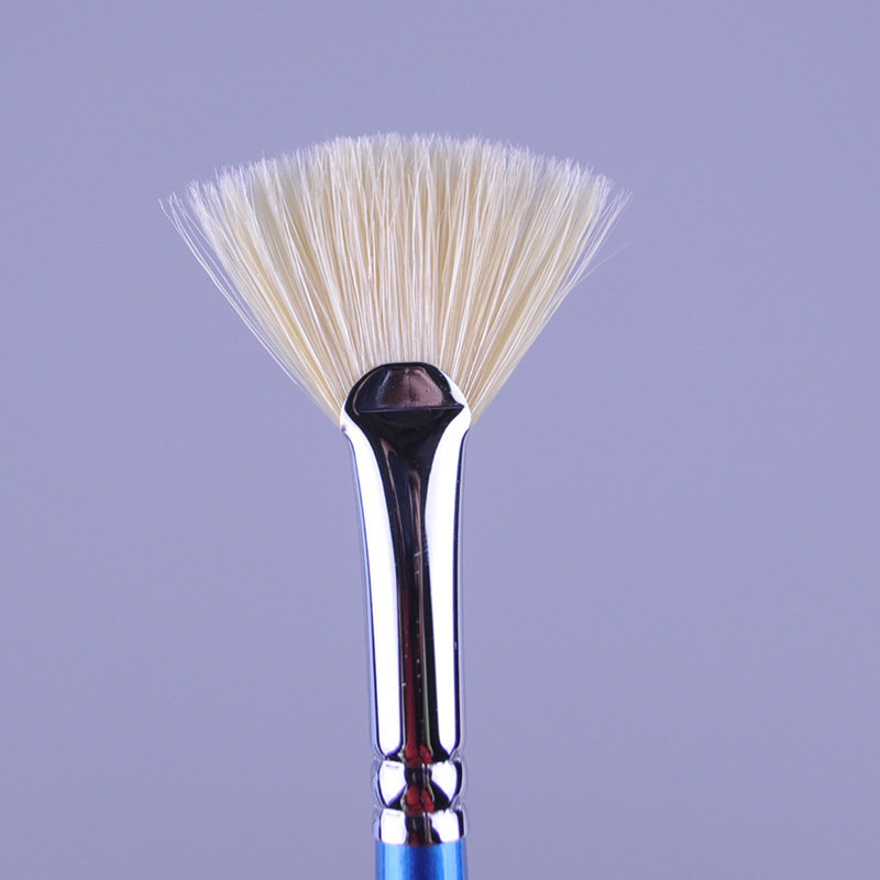 hhwahong华虹扇形笔猪鬃水粉画笔 油画笔 水彩画笔 水彩笔 单支套装